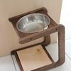 Picture of 拍拍 原木寵物碗大型托高架（胡桃木）- 大型犬專用